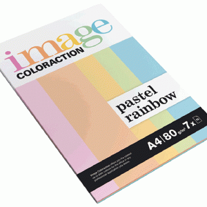 Krāsains papīrs IMAGE COLORACTION A4 80 g/m2, 7x10 loksnes/iep. pasteļkrāsu asorti - 100-00118