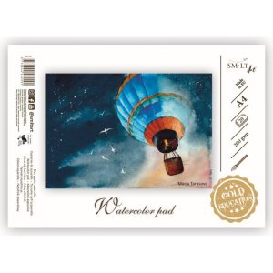 Akvareļu zīmēšanas albums SMLT A4 formāts, 210 gr, 20 lapas - 100-00263