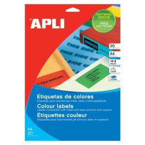 Uzlīmes APLI ILC ar izmēru 70x37mm, 20 loksnes/480 uzlīmes dzeltenas - 100-00460