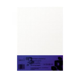 Rakstāmpapīrs SMLT A4 formāts, 55g/m2, 100 loksnes, rūtiņu - 100-00851