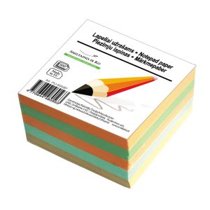 Piezīmju papīrs SMLT (maiņa), 9x9cm, 500 lapas krāsainas       (PU-500SP) - 100-00855
