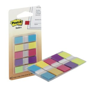 Pašlīpošie indeksi POST-IT 12x43 mm 5 krāsas - 100-00989