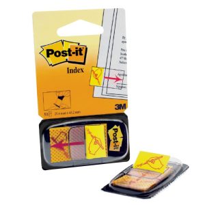 Pašlīpošie indeksi POST-IT 25.4x43.2mm, 50 lapiņas ar paraksta zīmi - 100-01002