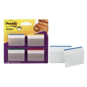 Pašlīpošie indeksi POST-IT 50.8x38mm 4 krāsās, ar locījumu - 100-01011