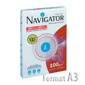 Papīrs NAVIGATOR PRESENTATION A3 100 g/m2, 500 loksnes/iepakojumā - 100-01164