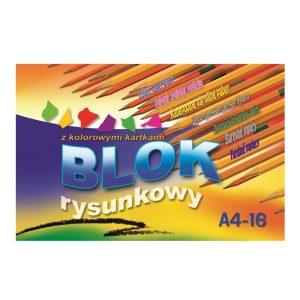 Krāsains papīrs KRESKA A4  16 loksnes, divpusēja - 100-04405