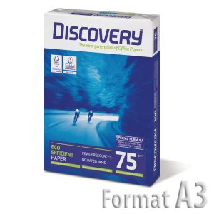 Papīrs DISCOVERY A3 formāts 75g/m2, 500 loksnes/iepakojumā - 100-04513