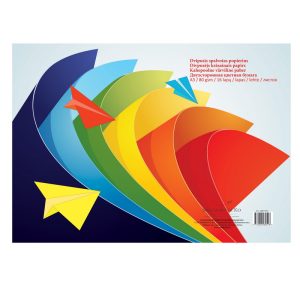 Krāsains papīrs SMLT A3, 16 loksnes, 80g/m2, divpusējs - 100-05360