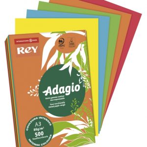 Krāsains papīrs REY ADAGIO 80g/m2, A3 500 loksnes/iepak.