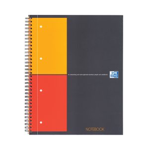 Klade ar spirāli OXFORD INTERNATIONAL NOTEBOOK perforēta A4+ formāts, 80 lapas, rūtiņu - 100-07448