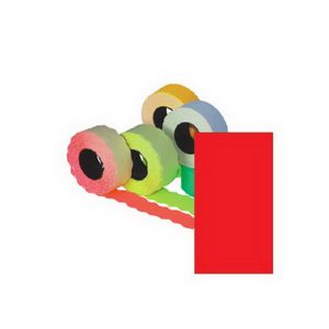 Marķēšanas pistoļu uzlīmes kvadrāt.26x16mm, sarkani, 5 gab./iepak. - 100-07654