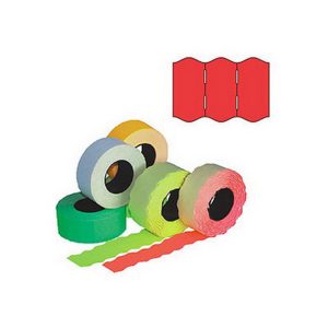 Marķēšanas pistoļu uzlīmes 26x16mm, sarkanas, 5 gab./iepak. - 100-07655