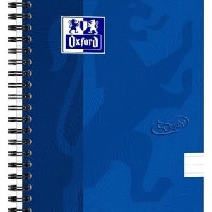 Klade ar spirāli OXFORD TOUCH, A5+, 70 lapas, zilā krāsā, līniju - 100-07681