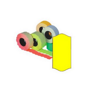 Marķēšanas pistoļu uzlīmes 26x12 mm, 5 gab., dzelteni - 100-07942