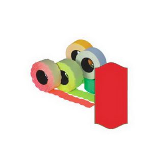 Marķēšanas pistoļu uzlīmes 26x12 mm, 5 gab., sarkani - 100-07944