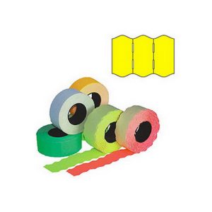 Marķēšanas pistoļu uzlīmes 26x16 mm, 5 gab., dzeltenas - 100-07945
