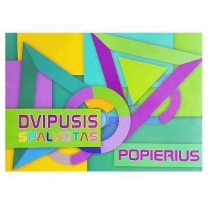 Krāsains papīrs KRESKA, 80 g/m2, A4, 8 krāsas - 100-09626