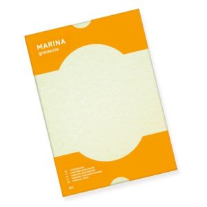 Dekoratīvais papīrs MARINA 175g, A4, krēmkrāsā, 25 lapas/paka - 100-09633