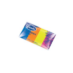 Pašlīpošie indeksi FOROFIS, 4 neona krāsas x 40 lapas, 20x50mm - 100-09989