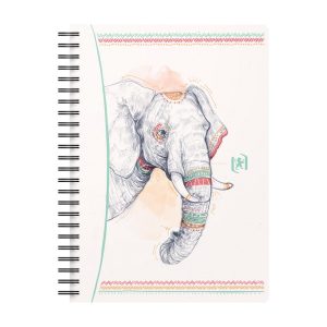 Piezīmju grāmatiņa ar spirāli OXFORD BOHO CHIC, A5, 60 lapas, 90 gsm, rūtiņu - 100-10172