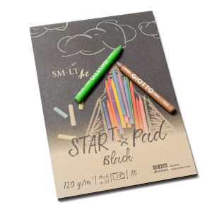 Zīmēšanas bloknote ar melnām lapām START A5, 20 lapas, 120 gsm - 100-10358
