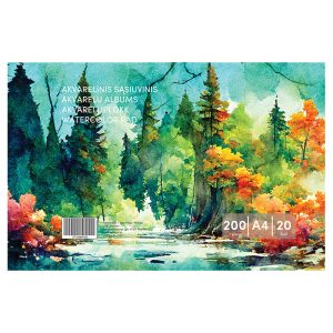 Akvareļa papīrs, A4, 200g 20lpp - 100-10429