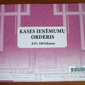 Kases ieņēmumu orderis A5V - 100-10683
