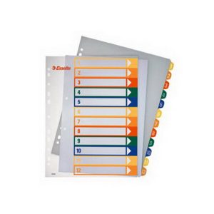 Sadalītājs dokumentiem Esselte Project A4 formāts maxi, 1-12, plastikāta - 150-00279
