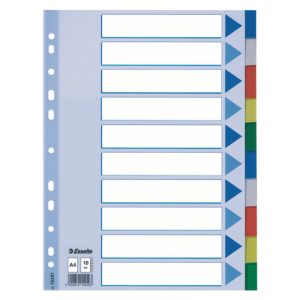 Sadalītājs dokumentiem Esselte, A4 formāts, 1-10 krāsains, plastikāta - 150-00281