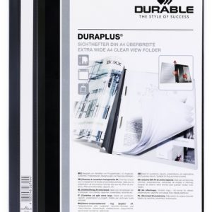 Mape DURABLE Duraplus A4 formāts, melna - 150-00308