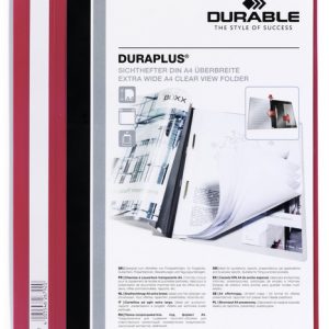 Mape DURABLE Duraplus A4 formāts, sarkana - 150-00309
