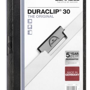 Mape DURABLE DURACLIP® Original 30, A4 formāts, melna - 150-00359