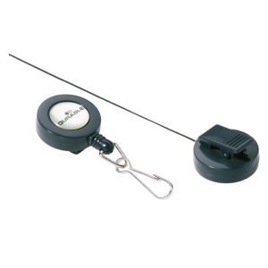 Turētājs personas kartei DURABLE izvelkams, ar klipsi, melna - 150-00746
