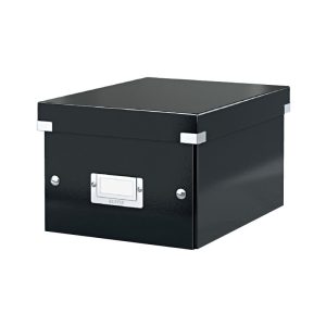 Arhīva kārba saliekama LEITZ CLICK'N'STORE, A4, 200 x 281 x 370 mm, kartona, melna - 150-01769