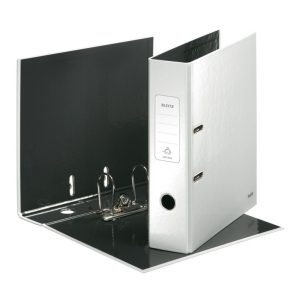 Mape-reģistrs LEITZ WOW 180°, A4, 80mm, perlamutra balts - 150-02111