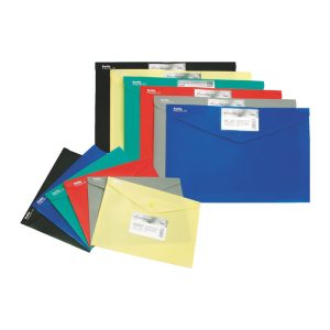 Mape-aploksne ar pogu PATIO PP, A5 formāts, zila - 150-02874