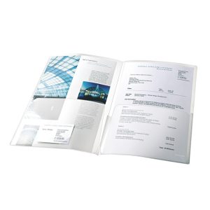 Mape dokumentiem ESSELTE dubulta, A4 formāts, caurspīdīga, 5 gab./iepak. - 150-02915