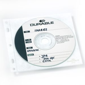 Kabatas CD/DVD diskiem DURABLE, caurspīdīgs, 10 gab./iepak. - 150-02974
