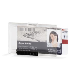 Magnētiskās kartes turētājs  DURABLE PUSHBOX DUO, bez klipša, 54 x 87 mm, 10 gab./ iepak. - 150-03111