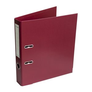 Mape-reģistrs ELLER A4 formāts, 50mm, burgundy, apakšējā mala ar metālu - 150-03138