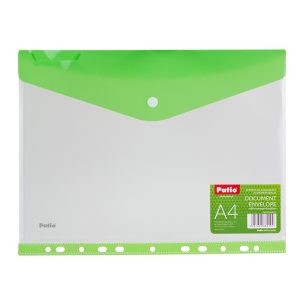 Mape dokumentie - aploksne PATIO A4, matēta, gaiši zaļā krāsā - 150-03192