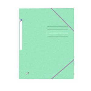 Mape dokumentiem ELBA OXFORD, A4 formāts, ar 3 atlokiem, ar gumiju, zaļā pasteļtoņā krāsā - 150-03633