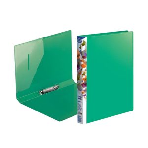 Mape ar 2 gredzeniem FOROFIS A4 formāts, platums 20 mm, PP, zaļā krāsā - 150-03943