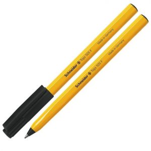 Lodīšu pildspalva SCHNEIDER 505 F 0.7mm, dzeltens korpuss, melna tinte - 200-00486