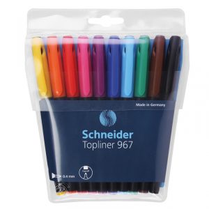 Pildspalva liners SCHNEIDER TOPLINER 967, 0.4mm, 10 krāsu komplekts - 200-00646