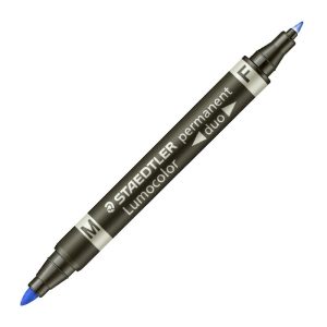 Noturīgais marķieris STAEDTLER LUMOCOLOR DUO 348, dubults zils - 200-01422