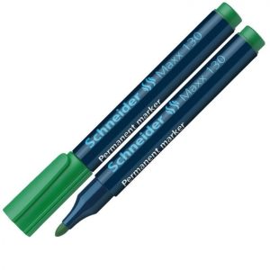 Noturīgais marķieris SCHNEIDER MAXX 130 konisks, 1-3 mm, zaļš - 200-01427