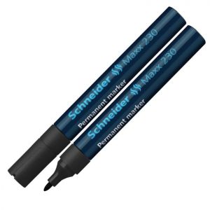 Noturīgais marķieris SCHNEIDER Maxx 230 konisks, 1-3 mm, melns - 200-01446