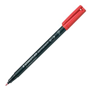 Noturīgais marķieris STAEDTLER kodoskopa plēvēm OHP 318F, 0.6mm, sarkans - 200-01512
