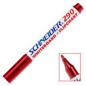 Marķieris tāfelei SCHNEIDER MAXX 290, konisks, sarkans - 200-01546